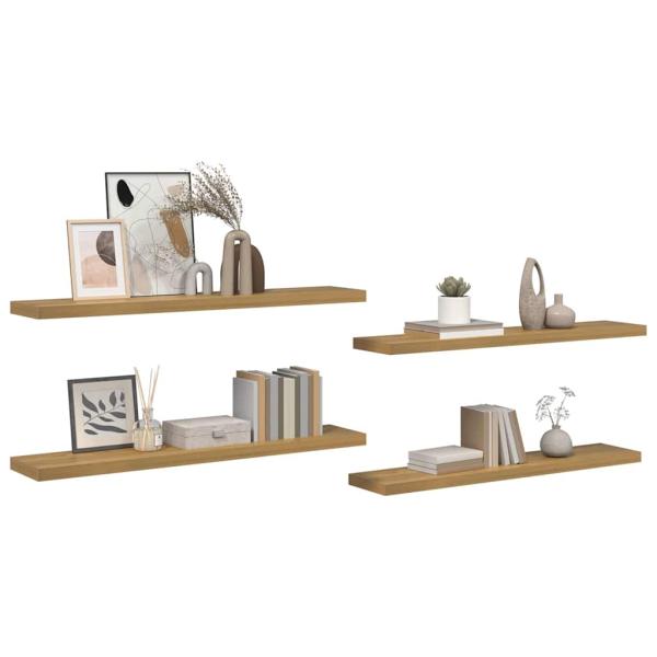 Wandregale 4 pcs Braun 120 x 23,5 x 4 cm Holzwerkstoff