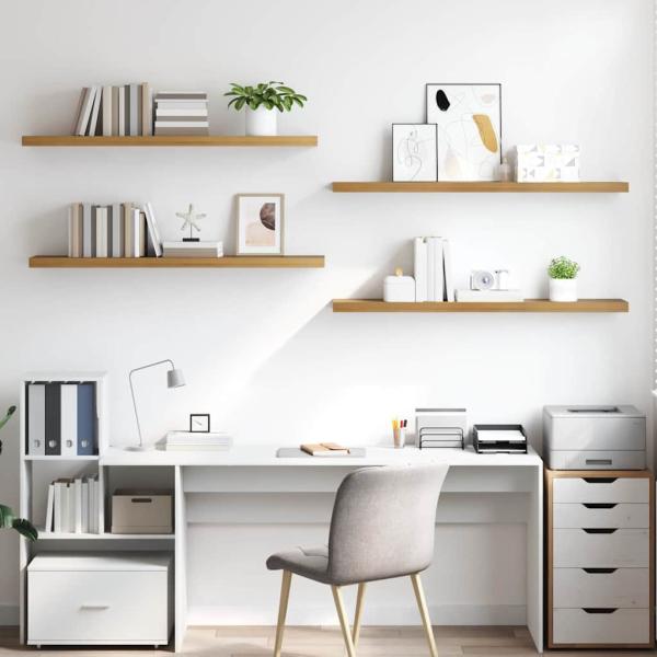 Wandregale 4 pcs Braun 120 x 23,5 x 4 cm Holzwerkstoff