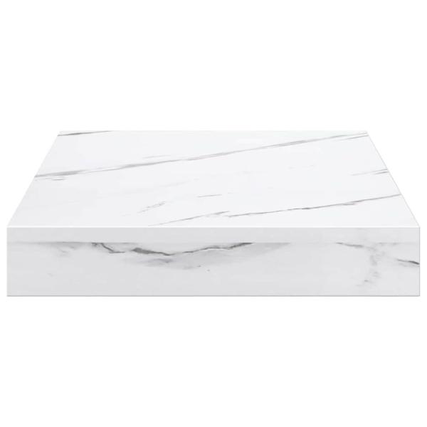 Wandregal Wandhalterung 4 pcs Weiß Marmor 23 x 23,5 x 3,8 cm