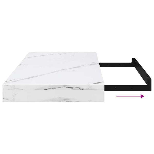 Wandregal Weiß Marmor 50 x 23,5 x 4 cm Holzwerkstoff