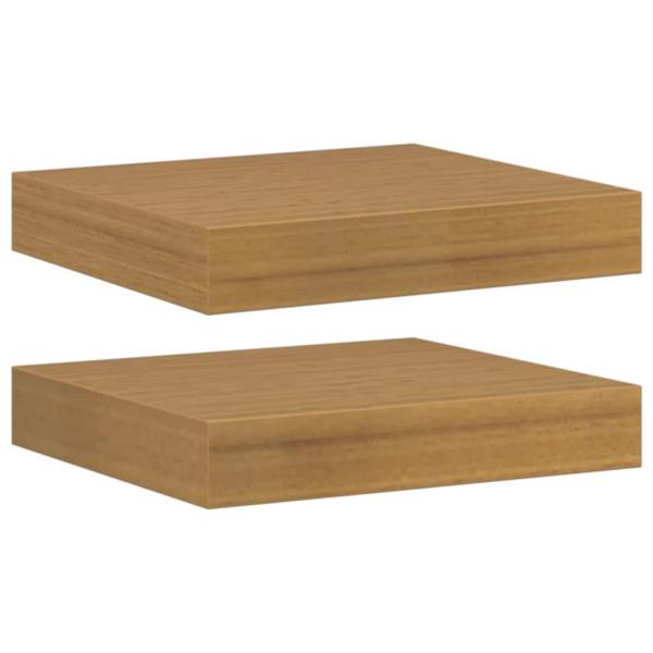Wandregale 2 pcs Beige 23 x 23,5 x 4 cm Holzwerkstoff