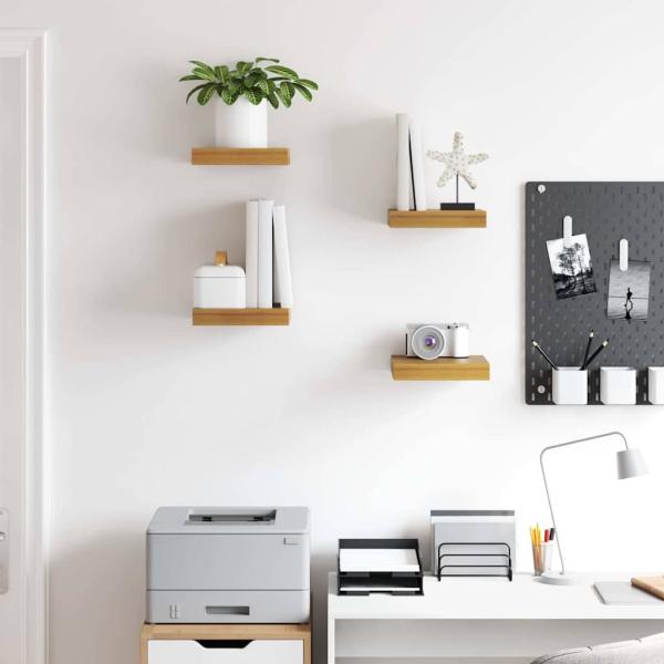 Wandregale 4 pcs Beige 23 x 23,5 x 4 cm Holzwerkstoff