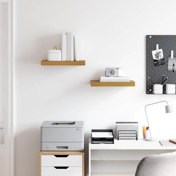 Wandregale 2 pcs Beige 40 x 23,5 x 4 cm Holzwerkstoff