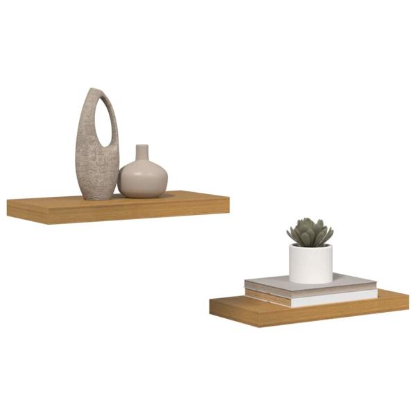 Wandregale 2 pcs Beige 50 x 23,5 x 4 cm Holzwerkstoff