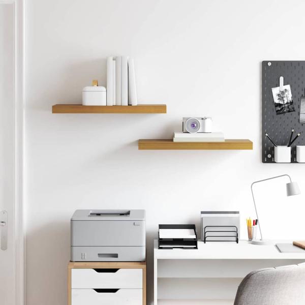 Wandregale 2 pcs Beige 60 x 23,5 x 4 cm Holzwerkstoff