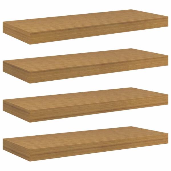 Wandregale 4 pcs Beige 60 x 23,5 x 4 cm Holzwerkstoff