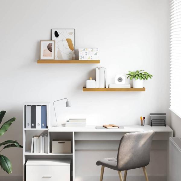 Wandregale 2 pcs Beige 90 x 23,5 x 4 cm Holzwerkstoff