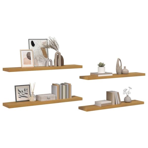 Wandregale 4 pcs Beige 120 x 23,5 x 4 cm Holzwerkstoff