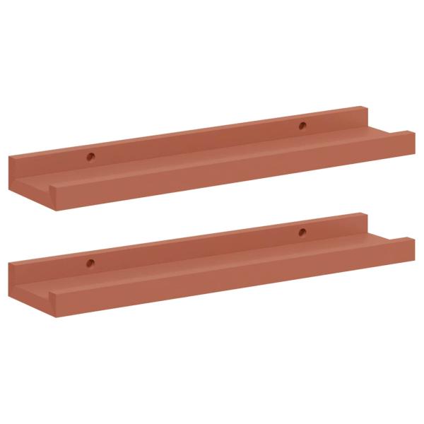 Wandregale mit Regal 2 pcs Rot 40 x 9 x 3 cm Holzwerkstoff