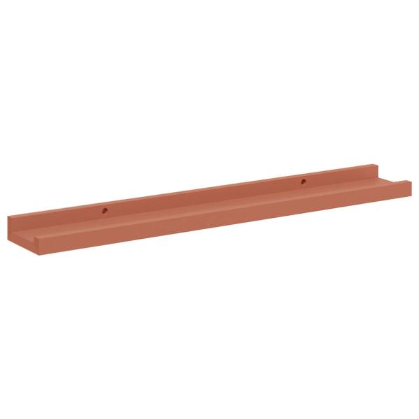 Wandregale mit Regal 2 pcs Rot 60 x 9 x 3 cm Holzwerkstoff