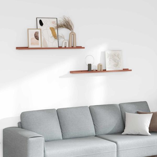 ARDEBO.de - Wandregale mit Regal 2 pcs Rot 100 x 9 x 3 cm Holzwerkstoff