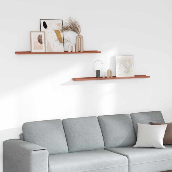 ARDEBO.de - Wandregale mit Regal 2 pcs Rot 115 x 9 x 3 cm Holzwerkstoff