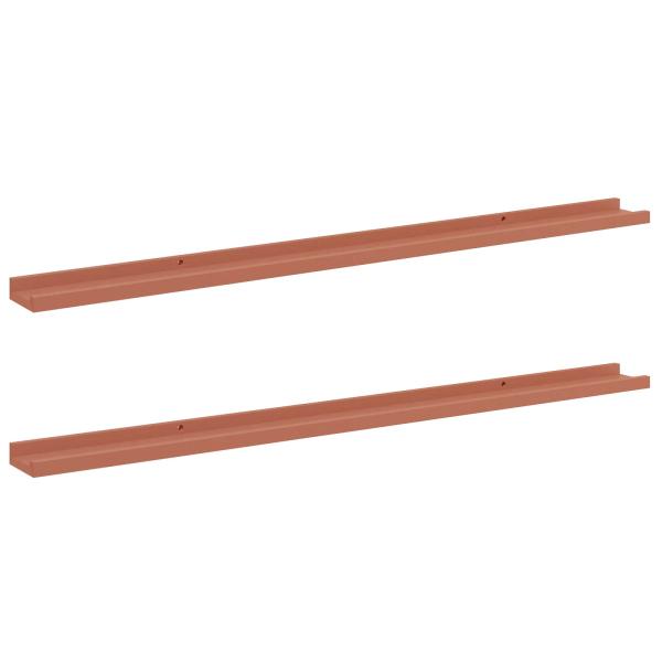 Wandregale mit Regal 2 pcs Rot 115 x 9 x 3 cm Holzwerkstoff