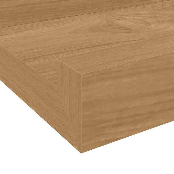 Wandregale mit Regal 2 pcs Braun 60 x 9 x 3 cm Holzwerkstoff