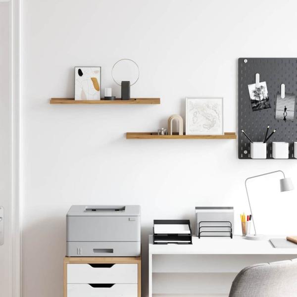 Wandregale mit Regal 2 pcs Braun 60 x 9 x 3 cm Holzwerkstoff