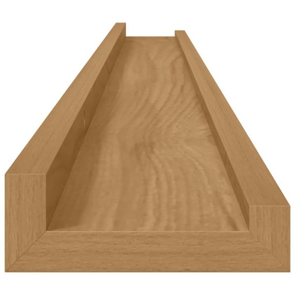 Wandregale mit Regal 4 pcs Braun 100 x 9 x 3 cm Holzwerkstoff