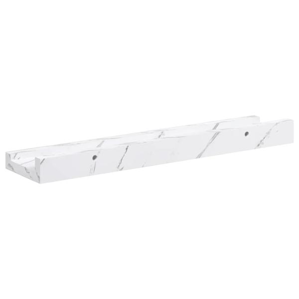 Wandregale 2 pcs Weiß Marmor 40 x 9 x 3 cm Holzwerkstoff