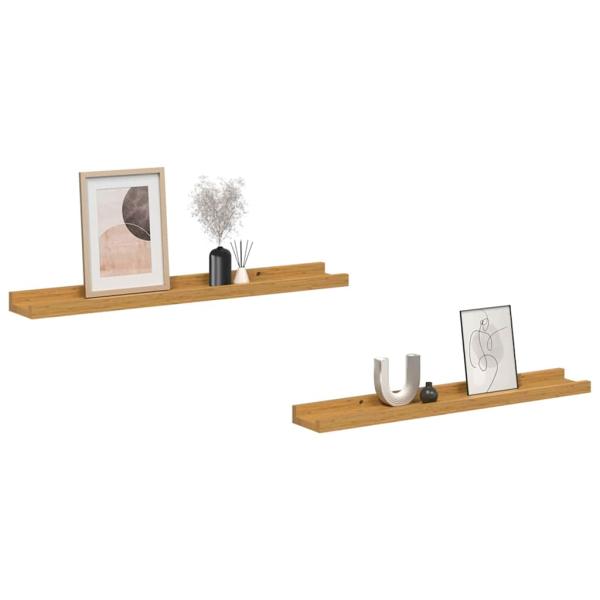 Wandregale mit Regal 2 pcs Beige 60 x 9 x 3 cm Holzwerkstoff