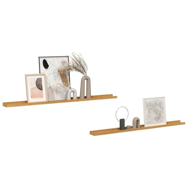 Wandregale mit Regal 2 pcs Beige 115 x 9 x 3 cm Holzwerkstoff