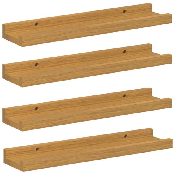 Wandregale mit Regal 4 pcs Beige 40 x 9 x 3 cm Holzwerkstoff