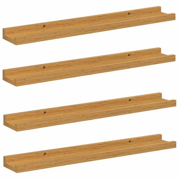 Wandregale mit Regal 4 pcs Beige 60 x 9 x 3 cm Holzwerkstoff