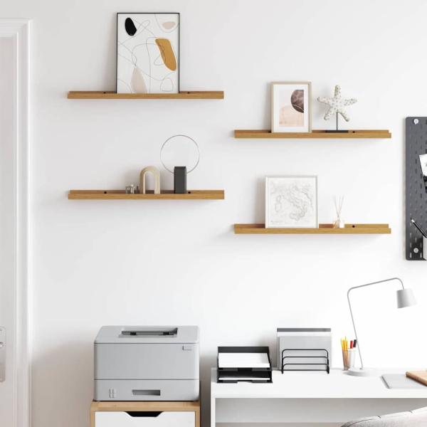 Wandregale mit Regal 4 pcs Beige 60 x 9 x 3 cm Holzwerkstoff