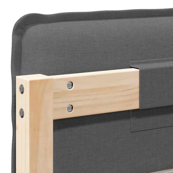 Gepolstertes Kopfteil Natürlich und Hellgrau 100 cm