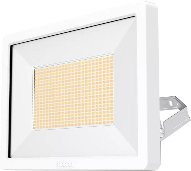 ARDEBO.de Theben theLeda B100 dual WH LED-Strahler, 100W, 125lm/W, 3000/4000K umschaltbar, DarkSky-Funktion, klare Linse, Neigung 35° oben/90° unten, IK07, IP65, weiß (1020678)