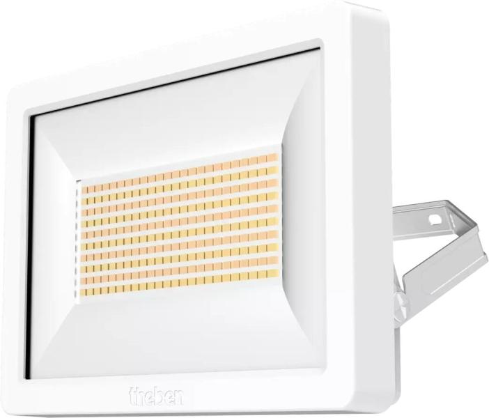 ARDEBO.de Theben theLeda B50 dual WH LED-Strahler, 50W, 125lm/W, 3000/4000K umschaltbar, DarkSky-Funktion, klare Linse, Neigung 70° oben/90° unten, IK07, IP65, weiß (1020676)