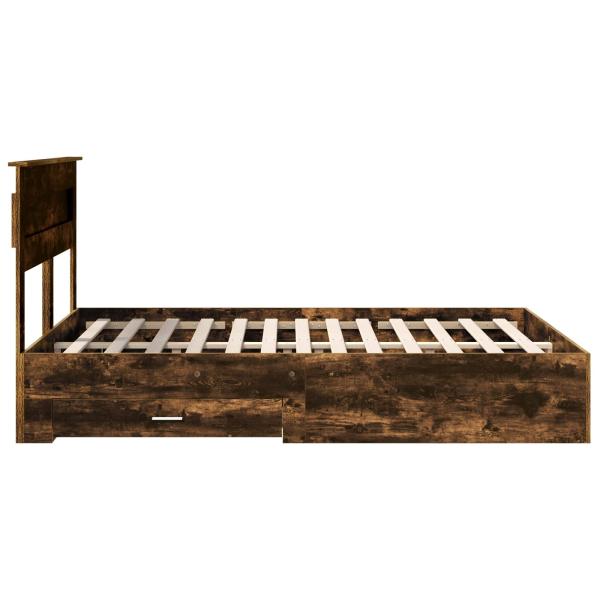 Bettrahmen Geräucherte Eiche 150 x 200 cm Holzwerkstoff
