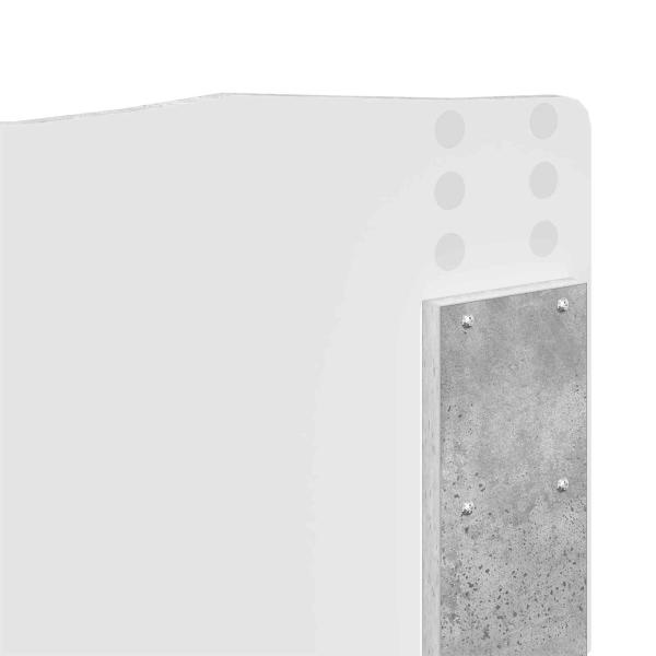 Bettrahmen mit Kopfteil Beton Grau 150 x 200 cm Holzwerkstoff