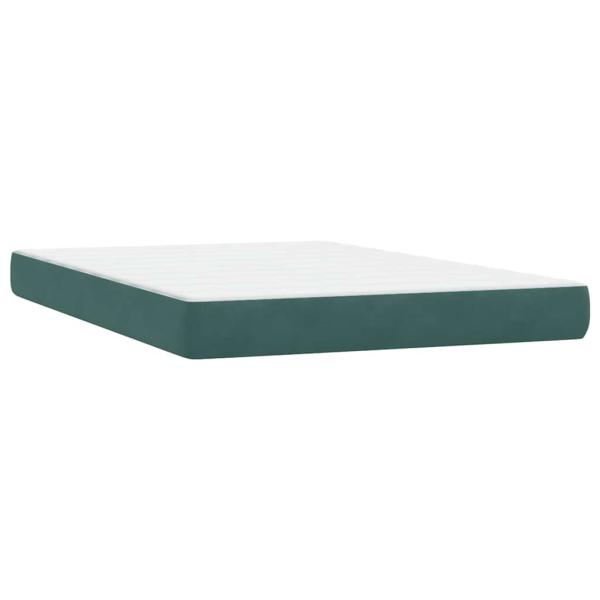 Boxspringbett mit Matratze Dunkelgrün 160x220 cm Samt
