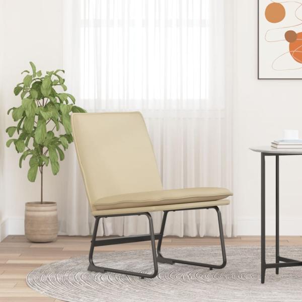 ARDEBO.de - Loungesessel Creme 52x75x76 cm Stoff