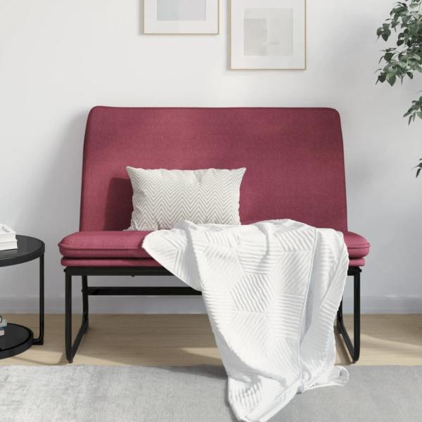 ARDEBO.de - Sitzbank Weinrot 100x75x76 cm Stoff