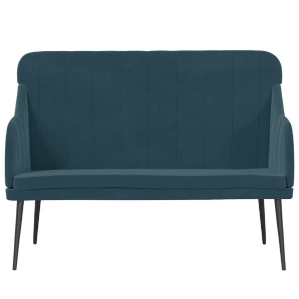Sitzbank Blau 110x76x80 cm Samt