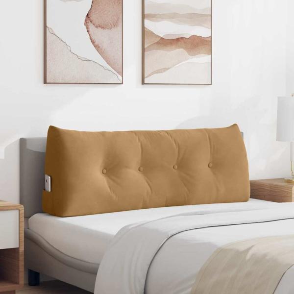 ARDEBO.de - Rückenkissen Braun 120 x 24 x 50 cm Samt