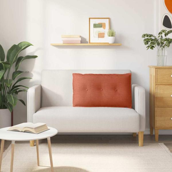 ARDEBO.de - Rückenkissen Rot-Orange 80 x 50 cm Cordstoff