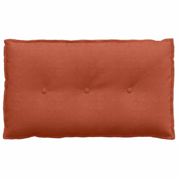 Rückenkissen Rot-Orange 80 x 50 cm Cordstoff