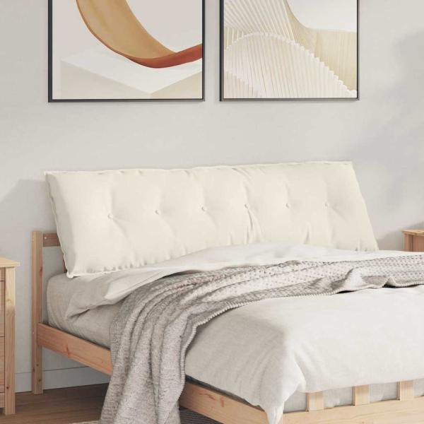 ARDEBO.de - Rückenkissen Creme 160 x 50 cm Cordstoff