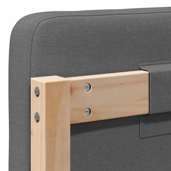 Gepolstertes Kopfteil mit Kopfteil Braun und Hellgrau 80 cm