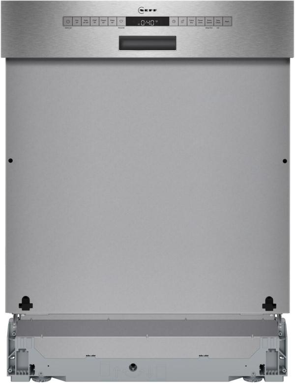 Neff S145HTS06E N50 Teilintegrierter Geschirrspüler, 60 cm breit, 13 Maßgedecke, AquaStop, 6 Programme, HomeConnect, Gebürsteter Stahl