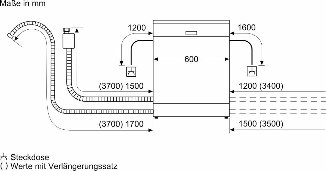 Neff S145HTS06E N50 Teilintegrierter Geschirrspüler, 60 cm breit, 13 Maßgedecke, AquaStop, 6 Programme, HomeConnect, Gebürsteter Stahl