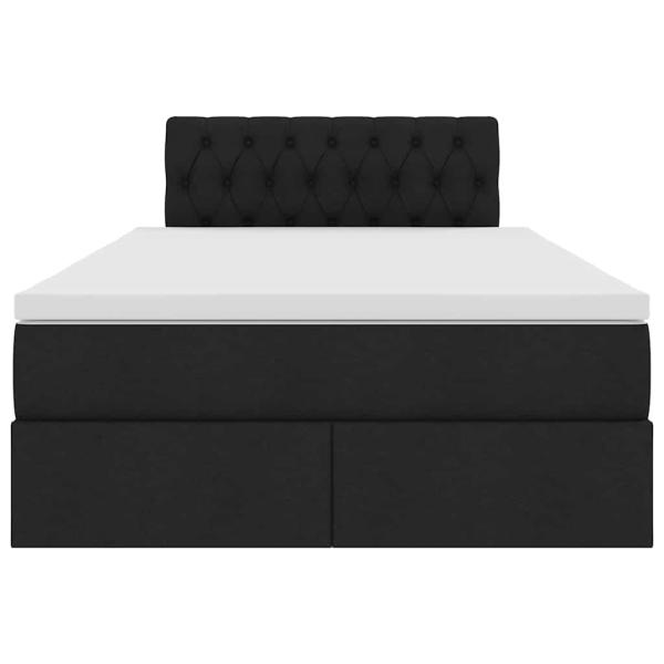 Bett mit Stauraum und LED Schwarz 120 x 190 cm Polyester