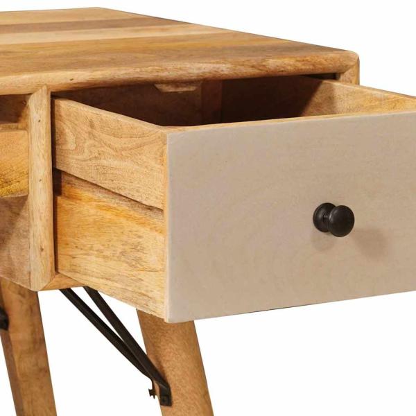 Schreibtisch Braun 110 x 55 x 76 cm Massivholz Mango