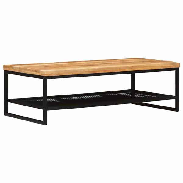 Couchtisch Braun und Schwarz 110 x 55 x 35 cm Massivholz Mango