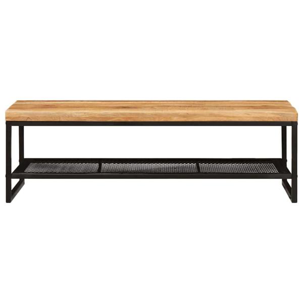 Couchtisch Braun und Schwarz 110 x 55 x 35 cm Massivholz Mango