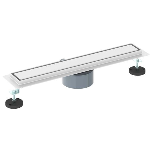 Duschablauf 2-in-1 mit 360° Siphon Silber 50 cm Edelstahl 304
