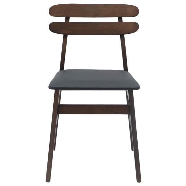 Esszimmerstuhl 2 pcs Hellbraun und Schwarz Massivholz
