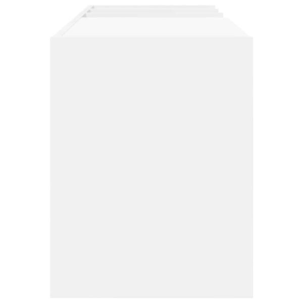 Schallplattenschrank Weiß 78,5 x 35 x 45 cm Holzwerkstoff