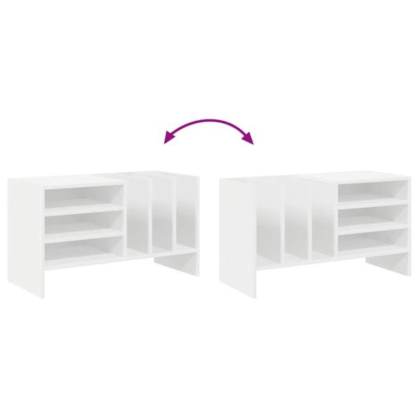 Schallplattenschrank Weiß 78,5 x 35 x 45 cm Holzwerkstoff